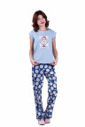 Домашний костюм Д 92 (принт голубые овечки)